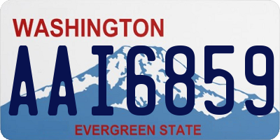 WA license plate AAI6859