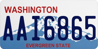 WA license plate AAI6865
