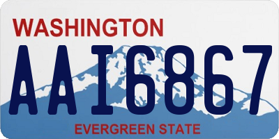 WA license plate AAI6867