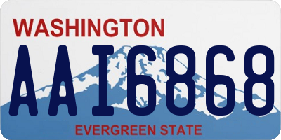 WA license plate AAI6868
