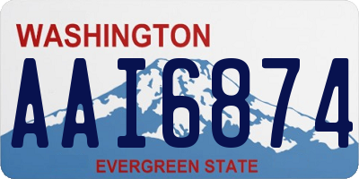 WA license plate AAI6874