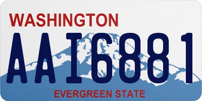 WA license plate AAI6881