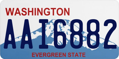 WA license plate AAI6882