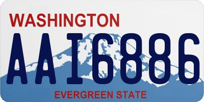 WA license plate AAI6886