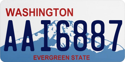 WA license plate AAI6887