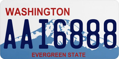 WA license plate AAI6888