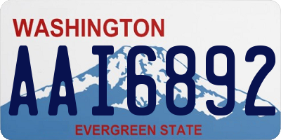 WA license plate AAI6892
