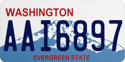 WA license plate AAI6897
