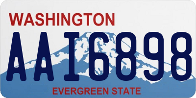 WA license plate AAI6898