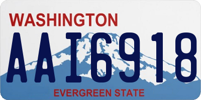 WA license plate AAI6918