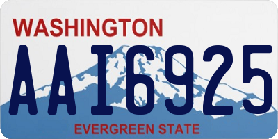 WA license plate AAI6925
