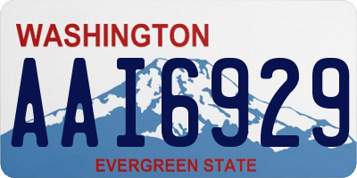 WA license plate AAI6929