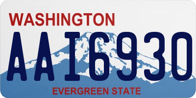 WA license plate AAI6930