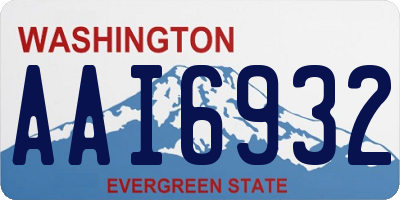 WA license plate AAI6932