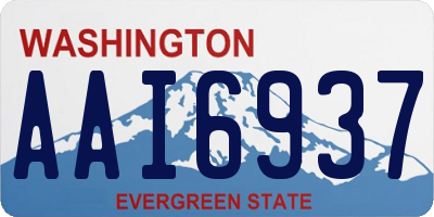 WA license plate AAI6937