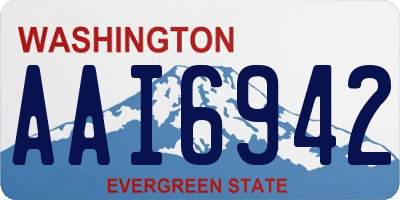 WA license plate AAI6942