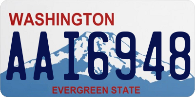 WA license plate AAI6948