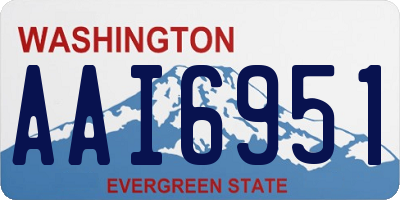 WA license plate AAI6951