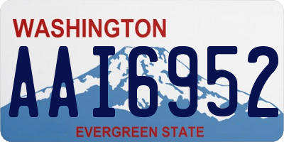 WA license plate AAI6952