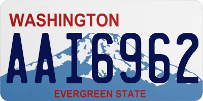 WA license plate AAI6962