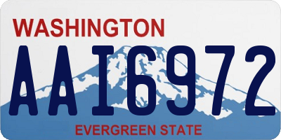 WA license plate AAI6972