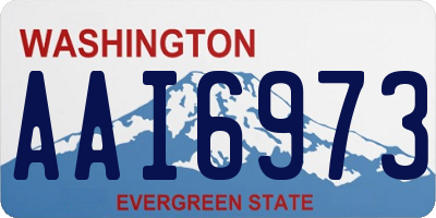 WA license plate AAI6973