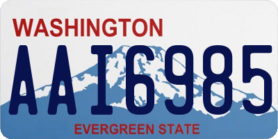 WA license plate AAI6985