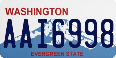 WA license plate AAI6998