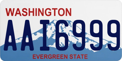 WA license plate AAI6999