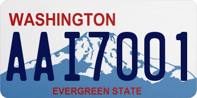 WA license plate AAI7001