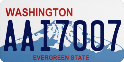 WA license plate AAI7007