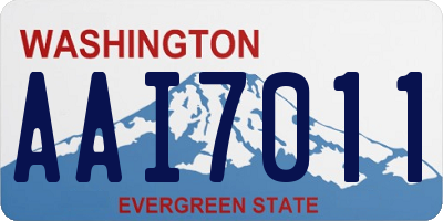 WA license plate AAI7011