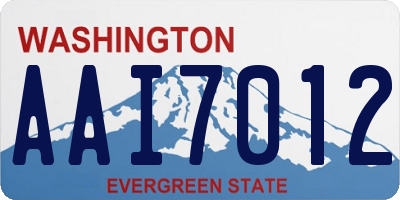 WA license plate AAI7012