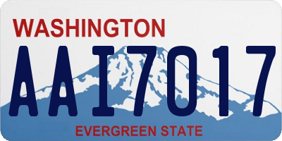 WA license plate AAI7017