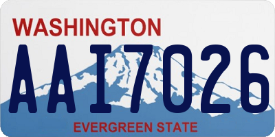 WA license plate AAI7026