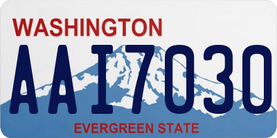 WA license plate AAI7030