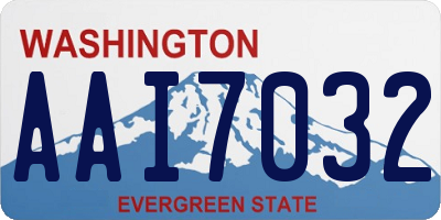 WA license plate AAI7032