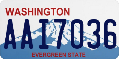 WA license plate AAI7036