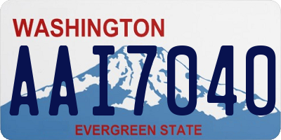 WA license plate AAI7040