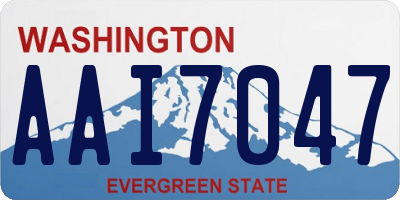 WA license plate AAI7047