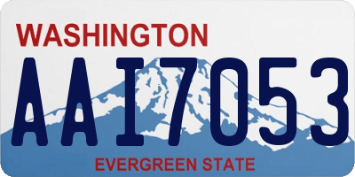 WA license plate AAI7053