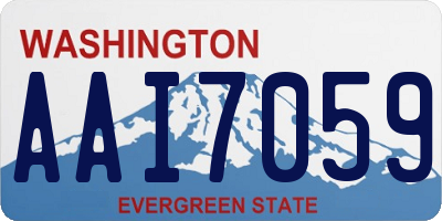 WA license plate AAI7059