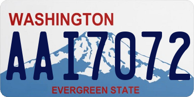WA license plate AAI7072