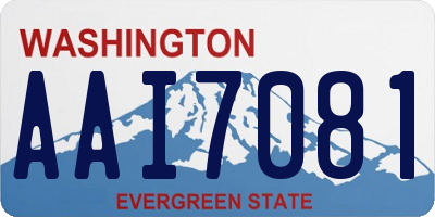 WA license plate AAI7081