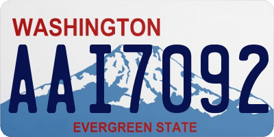 WA license plate AAI7092