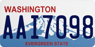 WA license plate AAI7098