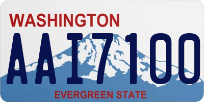 WA license plate AAI7100