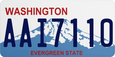 WA license plate AAI7110
