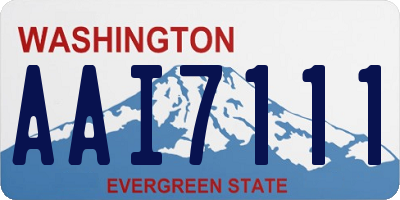 WA license plate AAI7111