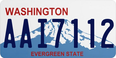 WA license plate AAI7112